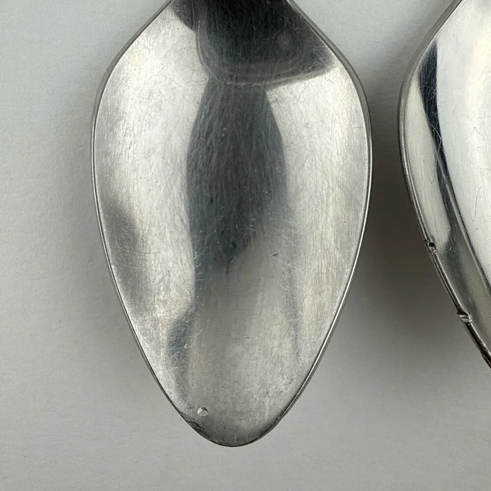 Vtg Lot 4 Madrid No Black Accent Teaspoons Oneida Community Stainless Flatware